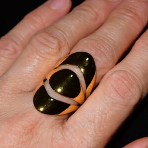 Anillo 2 dorado acero inoxidable