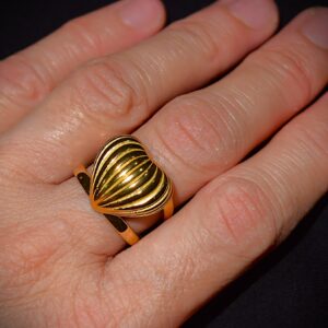 Anillo 3 dorado de acero inoxidable