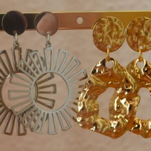 Pendiente 1 dorado acero inoxidable